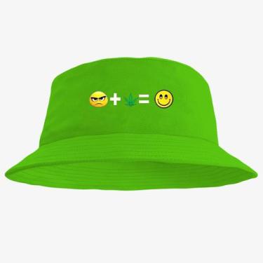 Imagem de Chapéu Bucket Hat Estampado Emoji - MP Moda Masculina, Único, Verde