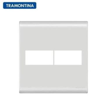 Imagem de Placa 4x4 2 postos branca - tramontina liz