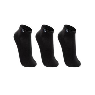 Imagem de Kit 3 meia lupo cano curto sport ref: 3225 masculino, Preto, 41/4