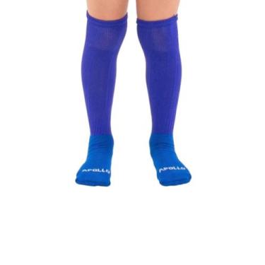 Imagem de Kit 05 Pares Meião Futebol Masculino Criança Infantil Bebe Cano Alto L