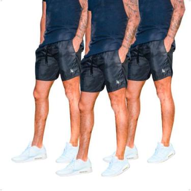 Imagem de Kit 3 Short Tactel Masculino Bermuda Praia Academia Futebol Treino  - 