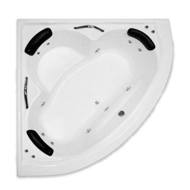 Imagem de Banheira de Canto Cantabria Dupla COMPLETA com hidro em acrílico - Só 