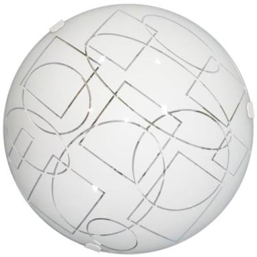 Imagem de Plafon Moderno Solaris Vidro Curvo Geometric 300mm - CM GLASS - CLEIDE