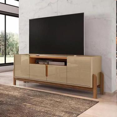 Imagem de Rack para tv lizz casa d 1,70 champagne/cedro - Village Móveis