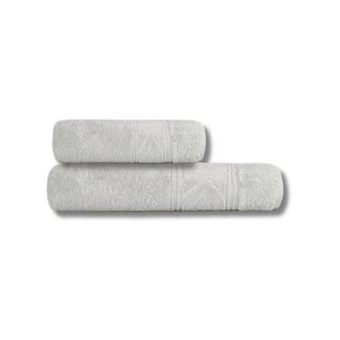 Imagem de Conjunto de Toalhas 100% Algodão Olívia Luxo 2 Peças - Bella Enxovais,