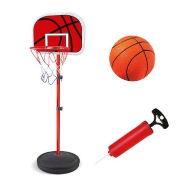 Imagem de Cesta De Basquete Infantil Ajustavel 2,02 M Com Bola e Bomba - DM Toys