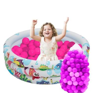 Imagem de Piscina Infantil Inflável 100 Litros Colorido + 100 Bolinhas - Lirena 