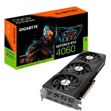 Imagem de Placa de Vídeo Gigabyte GeForce RTX 4060 Gaming OC 8GB GDDR6 128bits