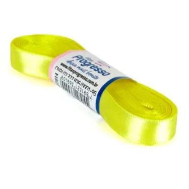 Imagem de Fita de Cetim Progresso 10mm nº2 - 10m Cor 242 Amarelo Canário - 01 un