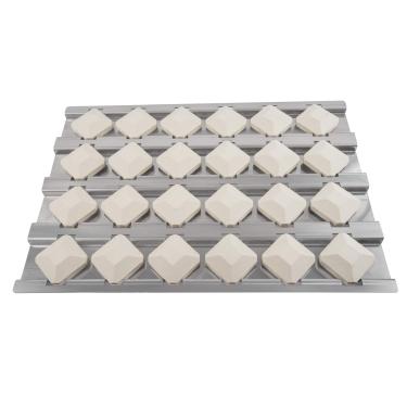 Imagem de BBQ Future Placa térmica de aço inoxidável com 24 peças de briquetes de cerâmica compatíveis Alfresco ALX2-30, ALX2-42, ALX2-56 Series Churrasqueiras a gás