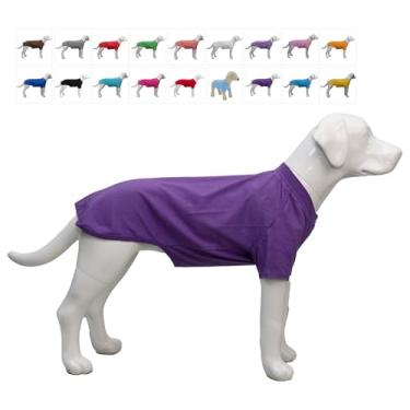 Imagem de Lovelonglong Roupas para animais de estimação fantasias para cães roupas de dachshund camisetas em branco para cães Dachshund, Corgi 100% algodão roxo D-L