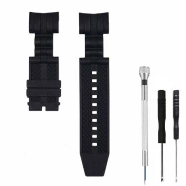 Imagem de Senphyton Pulseira de silicone de borracha de substituição Invicta Reserve Jason Taylor Bolt Zeus – Pulseira preta Invicta Watch