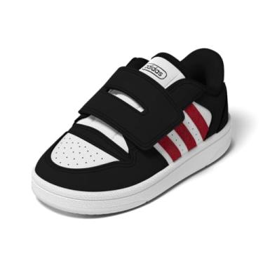 Imagem de adidas Tênis de basquete unissex Baby Break Start, Preto/Team Power Red/White, 4 Infant