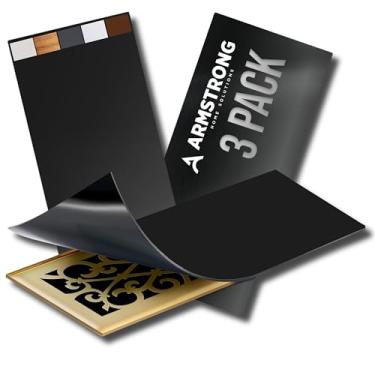 Imagem de 14 x 30,5 cm Tampas de ventilação extra magnéticas ímã mais forte para registros de ar de chão para trailers, casa, HVAC, AC e ventilações de calefação (não para ventilações de teto) (pacote com 3, preto)