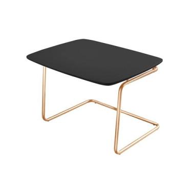 Imagem de Mesa de Centro Kairos Base Cobre 54x43cm LarFlex, Preto