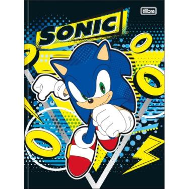 Imagem de Tilibra - Caderno Brochura Capa Dura Universitário Sonic 80 Folhas - Capa Preta - Sonic