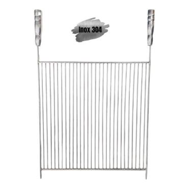 Imagem de Grelha Aramada Churrasco 45x50 Inox 304 Estilo Uruguaia - LAVINOX