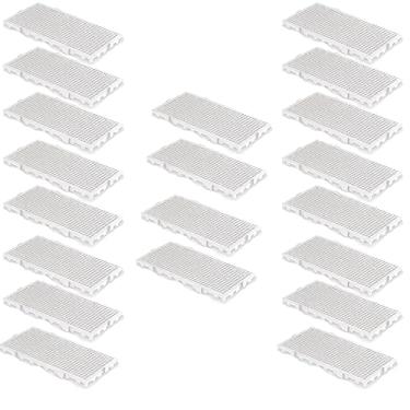 Imagem de Kit 20 Palete Estrado Pallet Plástico Resistente 25x50 Branco