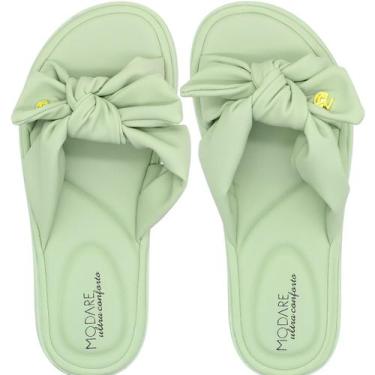 Imagem de Tamanco Ultra Conforto Modare Nobuck Feminino, Verde, 35
