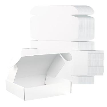Imagem de FORBFAN Caixas de Remessa Brancas 9X6X2, Pacote com 45 Unidades, Caixas de Correspondência para Embalagem de Pequenas Empresas, Caixas de Papelão para Remessa, Mudança, Correspondência