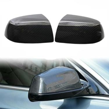 Imagem de Tampa de espelho retrovisor de porta de carro para Focus II MK2 2004–2013, ABS estilo fibra de carbono tampas de espelho lateral de substituição de tampas de proteção de espelho retrovisor