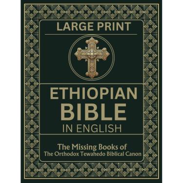 Imagem de Livro: Bíblia etíope em inglês, letras grandes, livros perdidos