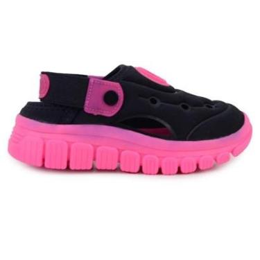 Imagem de Tênis Infantil Feminino Novopé Preto e Rosa - 99001290-Feminino
