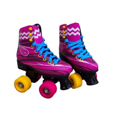 Imagem de Patins Tradicional Quad Roller Retro Bota 31 Ao 39 Rosa (32/33)