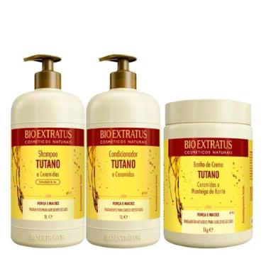 Imagem de Kit Shampoo + Condicionador + Máscara Tutano 1kg/1L - Bioextratus