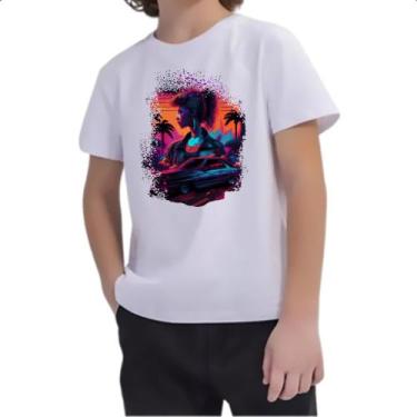 Imagem de Camiseta Infantil Girl Muscle Car Neon Art - Alearts, 8