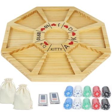 Imagem de Conjunto Michigan Rummy Game Deluxe Jyquorp 50 cm com 200 fichas