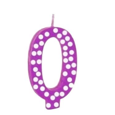 Imagem de Vela De Aniversário Poá Lilás - N0