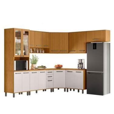 Imagem de Cozinha Modulada Criare de Canto 8 Peças 20 Portas para Pia Poliman Mó