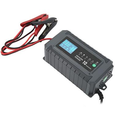 Imagem de Carregador de bateria inteligente Carregador de gotejamento totalmente automático Mantenedor de carregador de bateria inteligente para carro, caminhão, moto, barco, 12V/24V