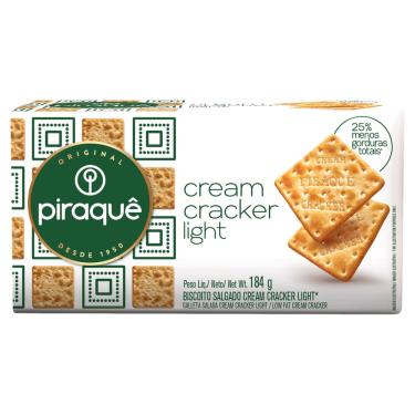 Imagem de BISC CREAM CRACKER LIGHT 184G PIRAQUE