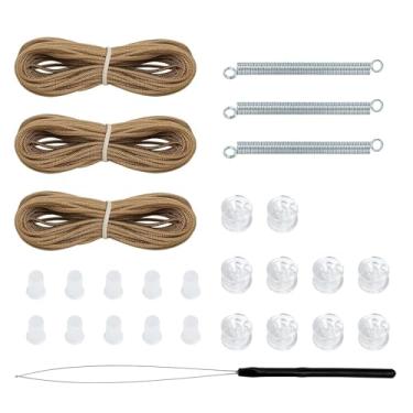 Imagem de GORNORVA Kit de reparo de persiana plissada RV - Corda de restrição e ferramentas para persianas diurnas/noturnas, kit de reparo de persianas de trailer compatível com janelas de trailer de trailer