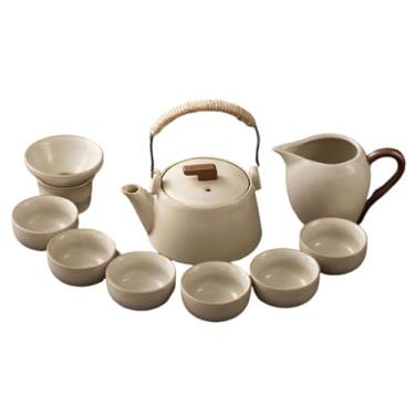 Imagem de Conjunto de chá de gongfu de porcelana, presente, cerâmica, kungfu, chá, pote com xícaras para infusor de chá