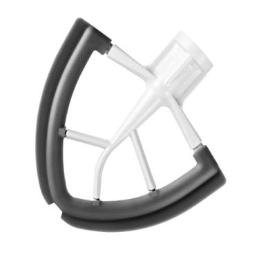 Imagem de Batedor de borda flexível compatível com misturadores de cabeça inclinada de 4,5 a 5 litros, kitchenAid Paddle com raspador, acessórios para mixer KitchenAid, borda de silicone flexível dupla