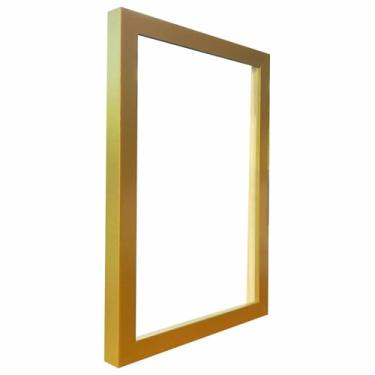 Imagem de Armação de Moldura Lisa Revestida para Quadros e Fotos - 2x2 Cor:DOURADO;Tamanho:20X25 CM