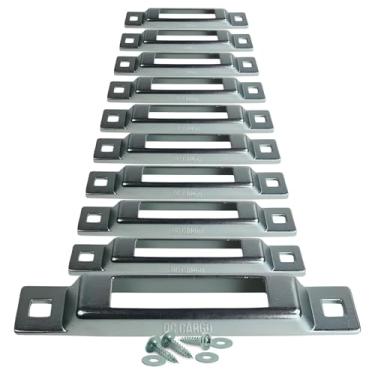 Imagem de DC Cargo E-Track Single Slot Tie-Downs | Pacote com 10 | Mini Âncora de Aço Galvanizado para Correias de Catraca/Came E-Track | Motocicletas, Carga, Bicicletas em Trailers, Pickups, Vans, Caminhões | Acessórios E-Track