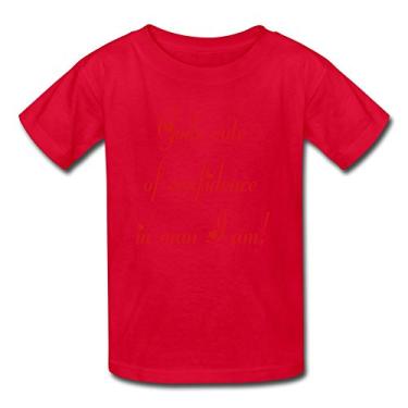 Imagem de Gods_vote_in_man_i_am Algodão Vermelho - Camiseta Personalizada Crianças Design Pequenas Camisetas
