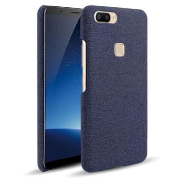 Imagem de Capa para vivo X20 Plus,Capa desenhada em lona,Case Protetora Ultrafina com Empunhadura Macia,Design em Tecido Antichoque e Antiarranhões-Blue