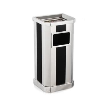 Imagem de Lixeira Coluna de cinzas vertical de aço inoxidável, montada no chão, lobby do hotel, shopping, elevador, entrada, cinzeiro, lata de lixo quadrada ao ar livre Lixeira(B)