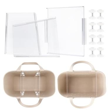 Imagem de Viotiin 1 bandeja de mesa de acrílico na parte superior + 2 bandejas divisórias de acrílico adequadas para bolsa moderna simples de tamanho grande – solução de organização perfeita para fácil acesso e