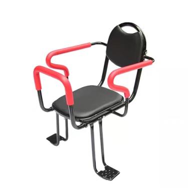 Imagem de HYYTEIBL Assento De Bicicleta Para Crianças, Cadeira De Bicicleta Com Estrutura Traseira, Suporte Traseiro Com Corrimão E Cinto De Segurança Para Crianças E Bebês