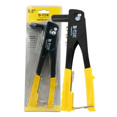 Imagem de Rebitadeira Alicate Rebitador Manual 4 Pontas e 1 Chave de Aperto Cabo com Mola