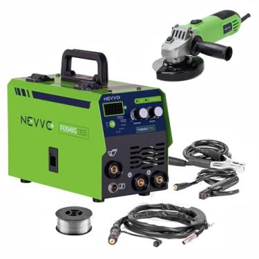 Imagem de Máquina Inversora De Solda Fixmig1355 Bivolt 120a Mig S/Gás Mma Tig + Esmerilhadeira Angular Lixadeira ESN500 220V 500W NEVVO