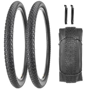 Imagem de SIMEIQI Pacote com 2 pneus de bicicleta 29" x 2,1" polegadas MTB Mountain dobrável substituição pneu de bicicleta (montanha 29x2.125)