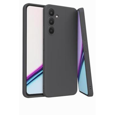 Imagem de Capa Case PREMIUM Compatível Samsung_ Galaxy A56 Silicone Macio Interior Aveludado - Proteção De Câmera (CINZA GRAFITE)