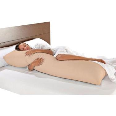 Imagem de Travesseiro de Corpo Alinhador de Postura com Capa Macia Percal 140 Fi